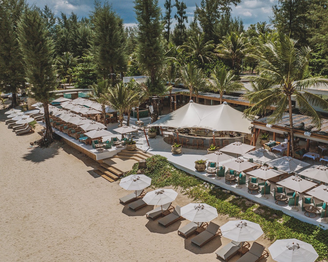 Catch Beach Club: high quality aerial venue shot
