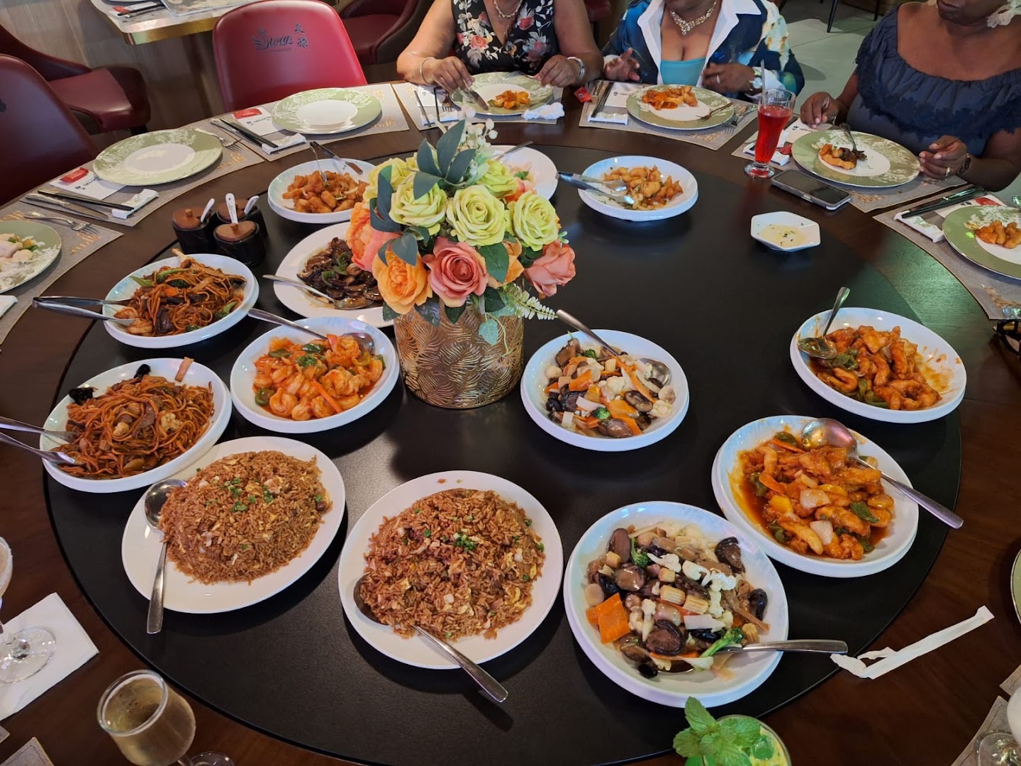 Swan Restaurant: appetizing food spread at restaurant