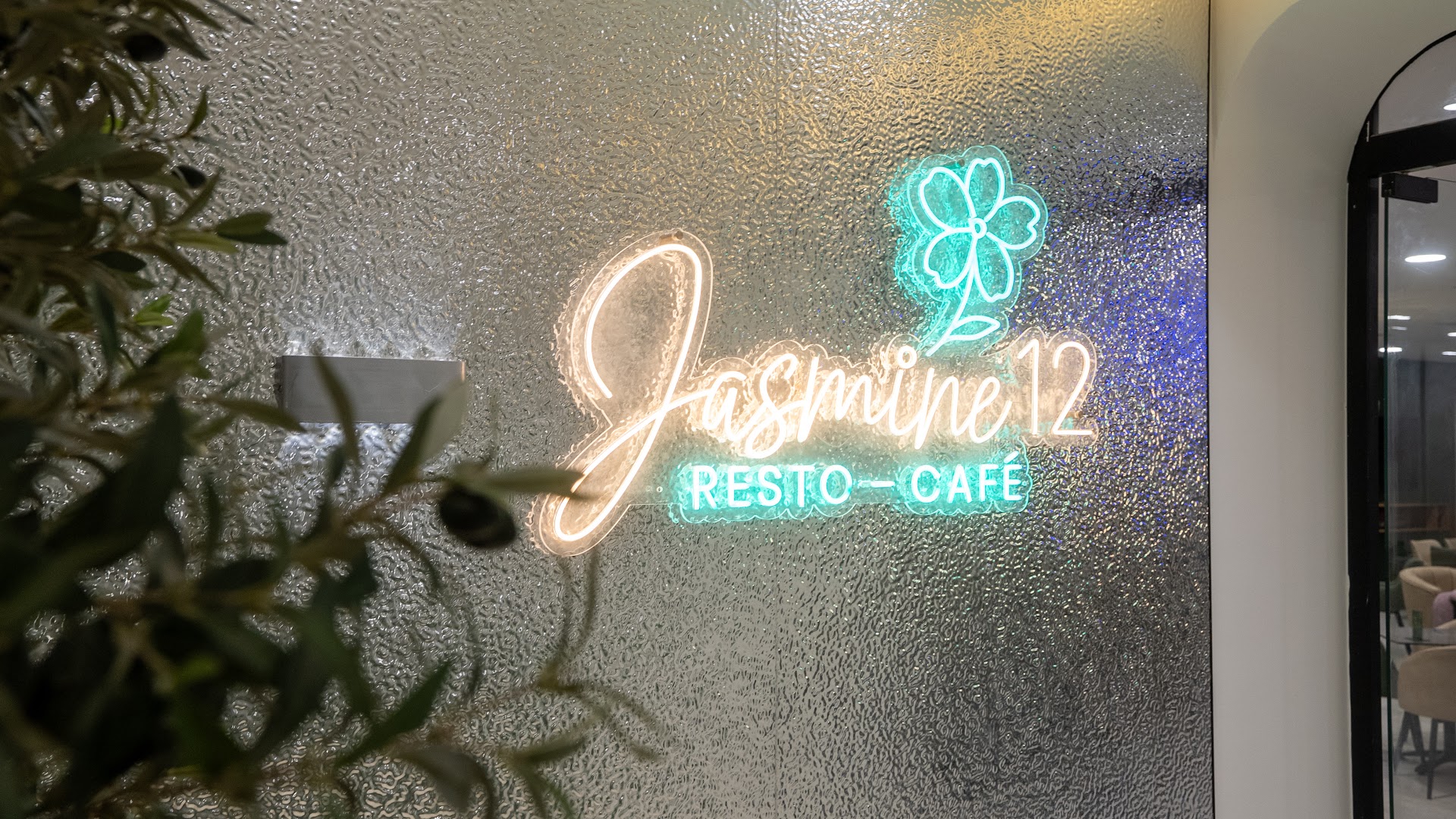 Jasmine 12: attractive neon signage interior shot