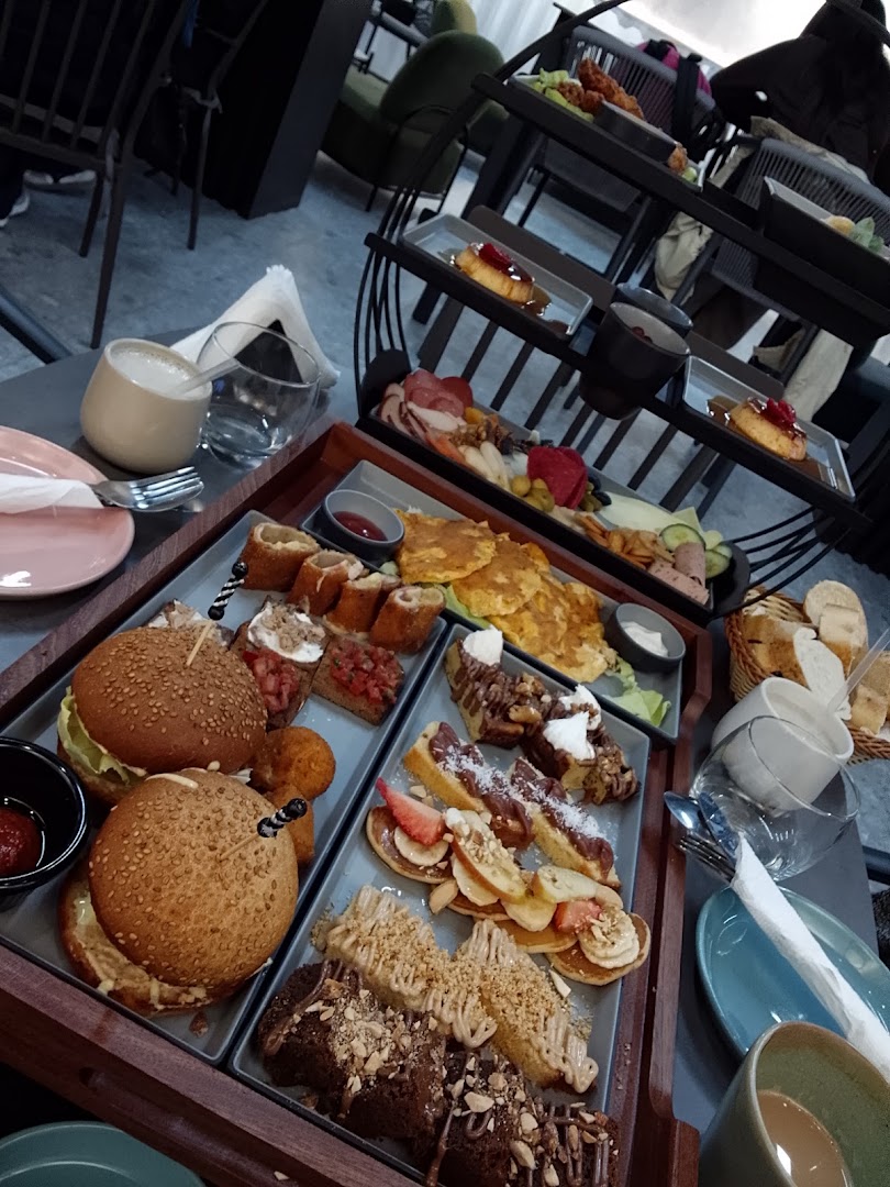 Stadium: appetizing food spread at venue
