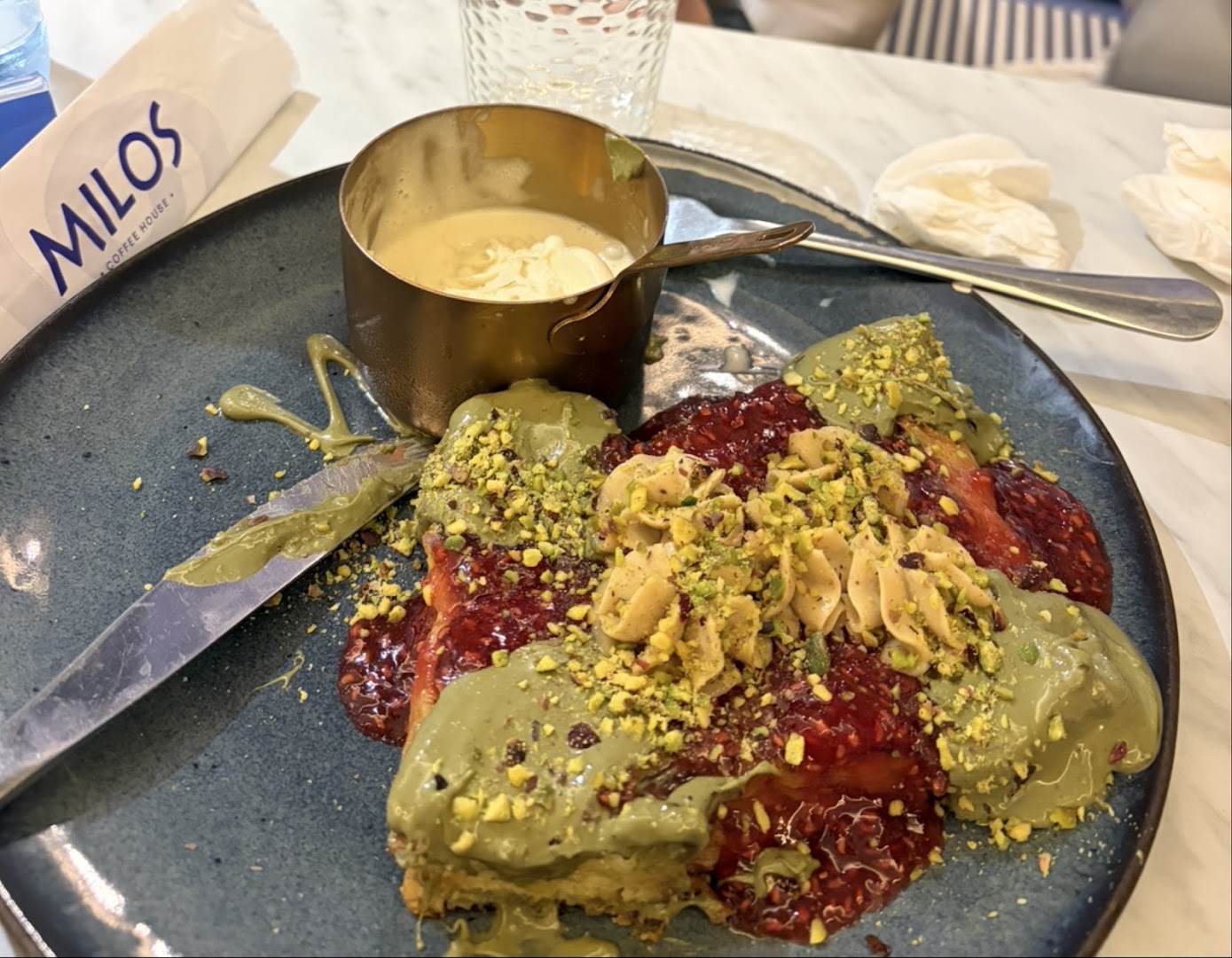 Milos Coffee House: appetizing photo of served food
