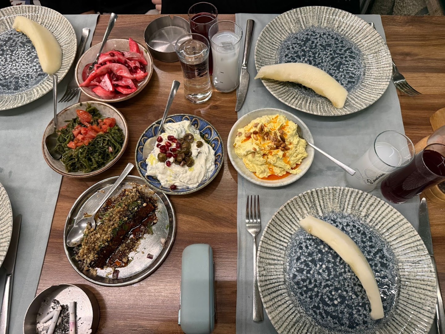 Lavinia Meyhane: appetizing display of restaurant food