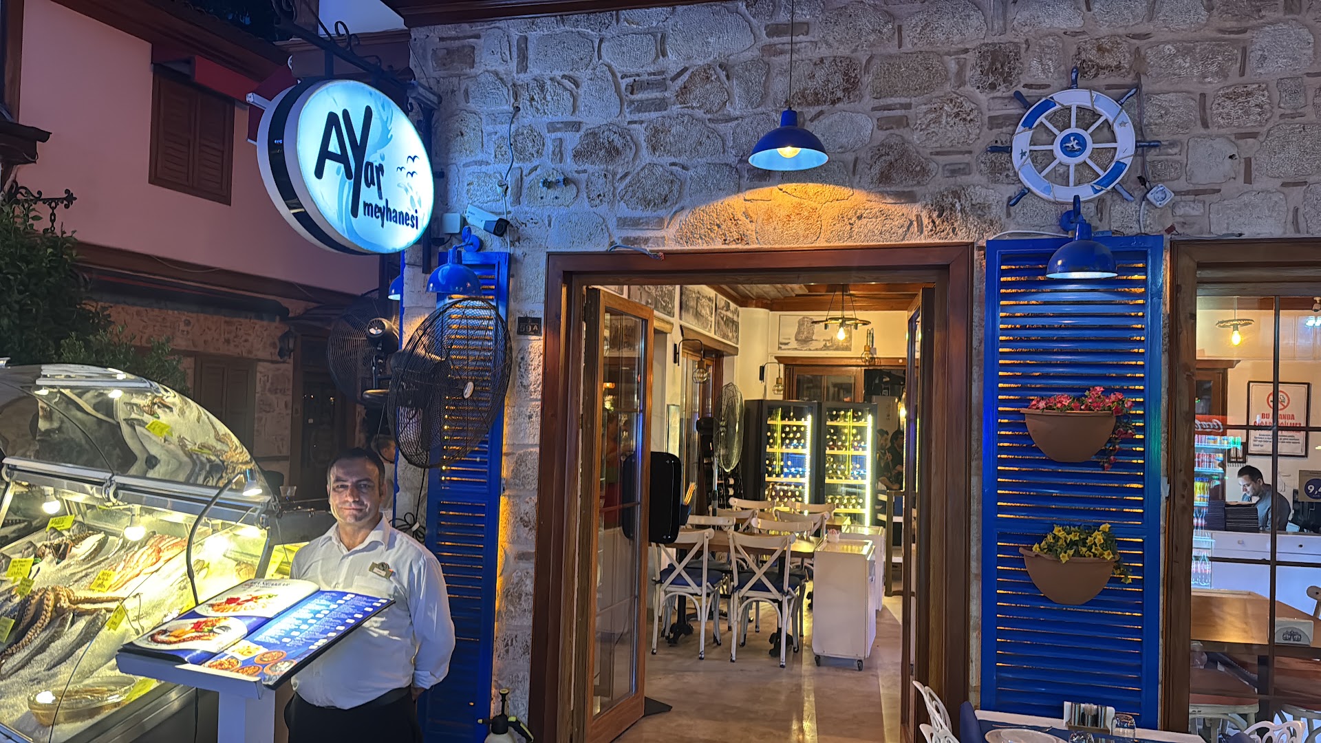 Ayar Meyhanesi: inviting exterior and atmosphere shown