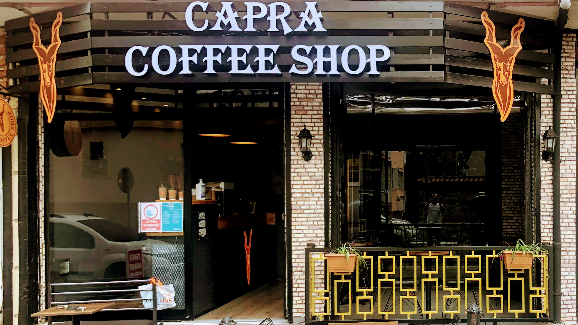 Capra Coffee Shop: clear, professional exterior shot