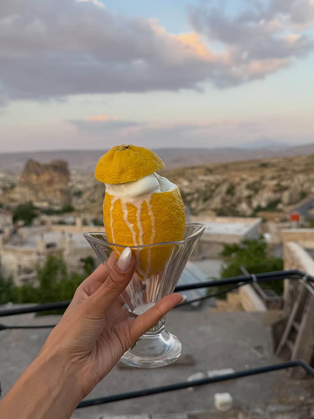 Barrus Cappadocia: appealing food photo with view