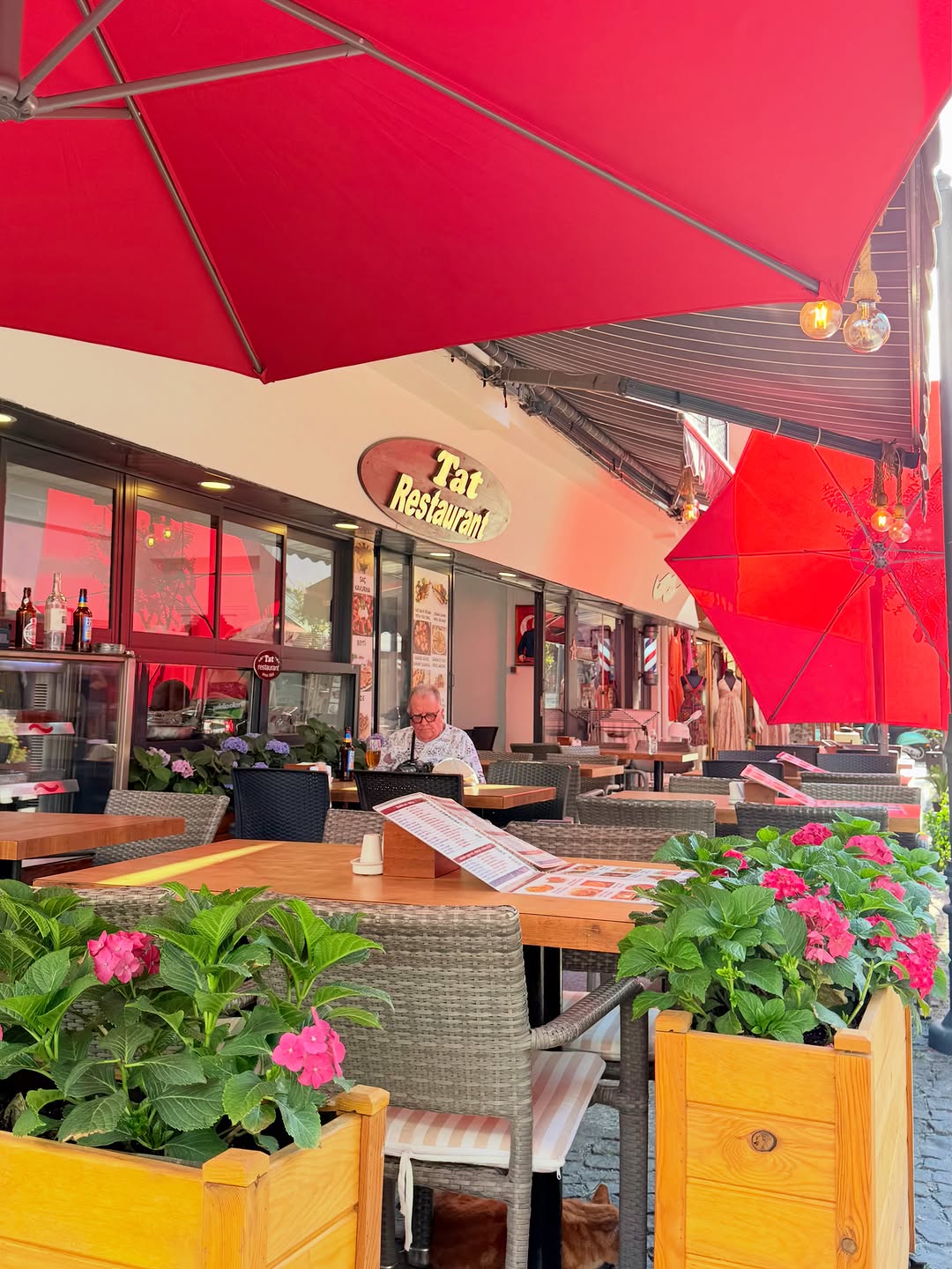 Tat Restaurant: inviting and clear restaurant terrace