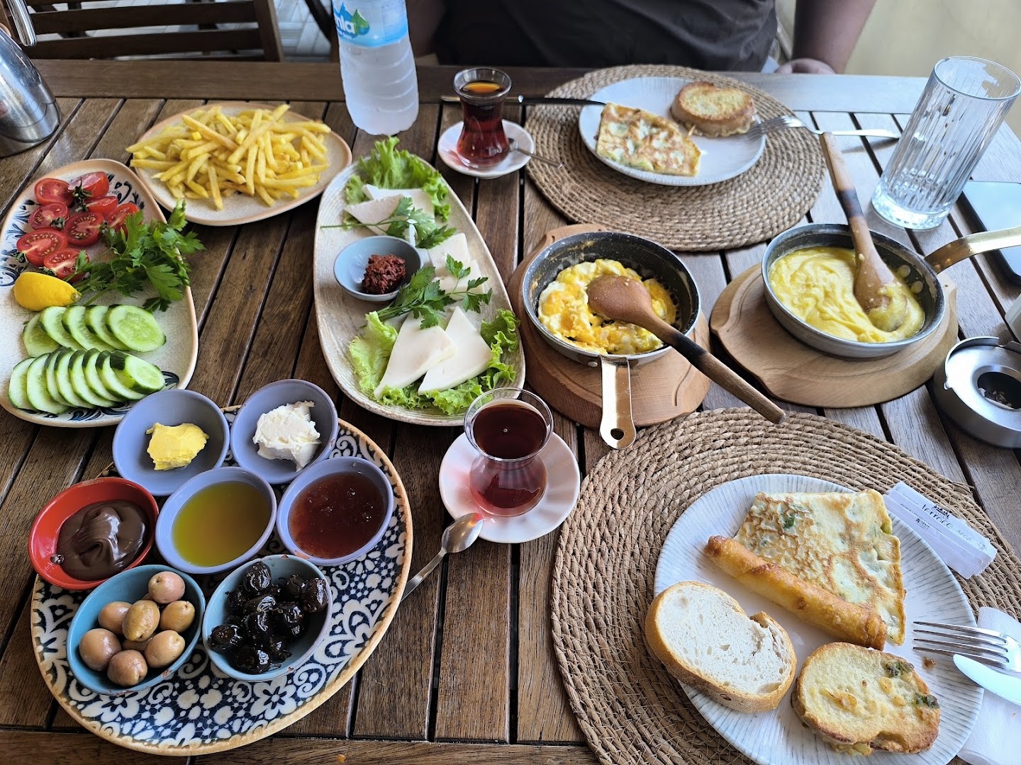 Terrace: appetizing breakfast spread photo