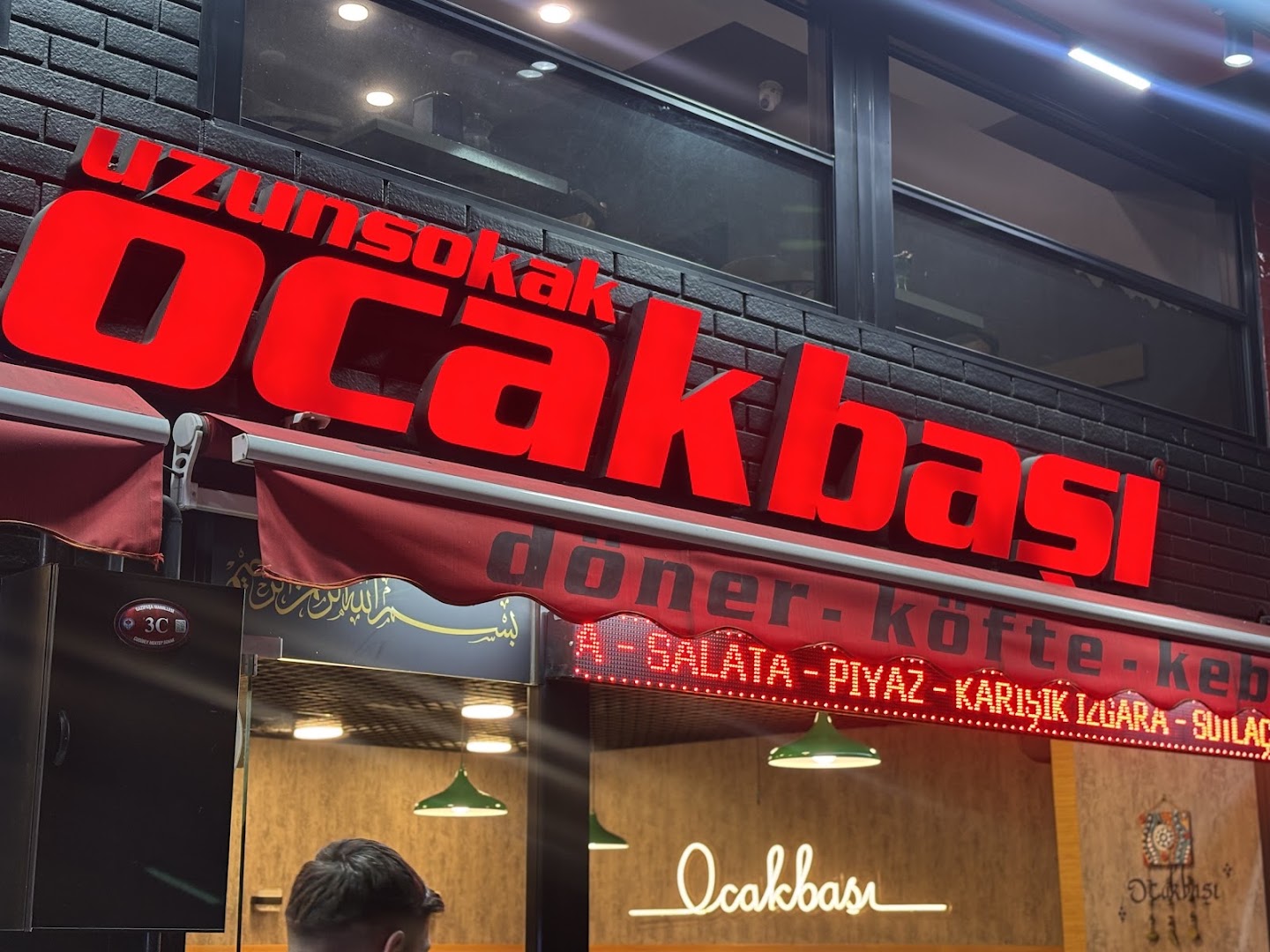 Uzunsokak Ocakbaşı: clear signage of the restaurant