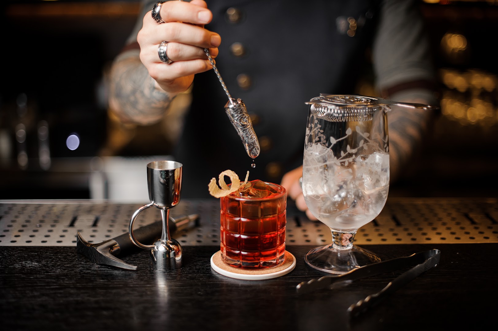 Ashes: professional high-quality cocktail preparation photo