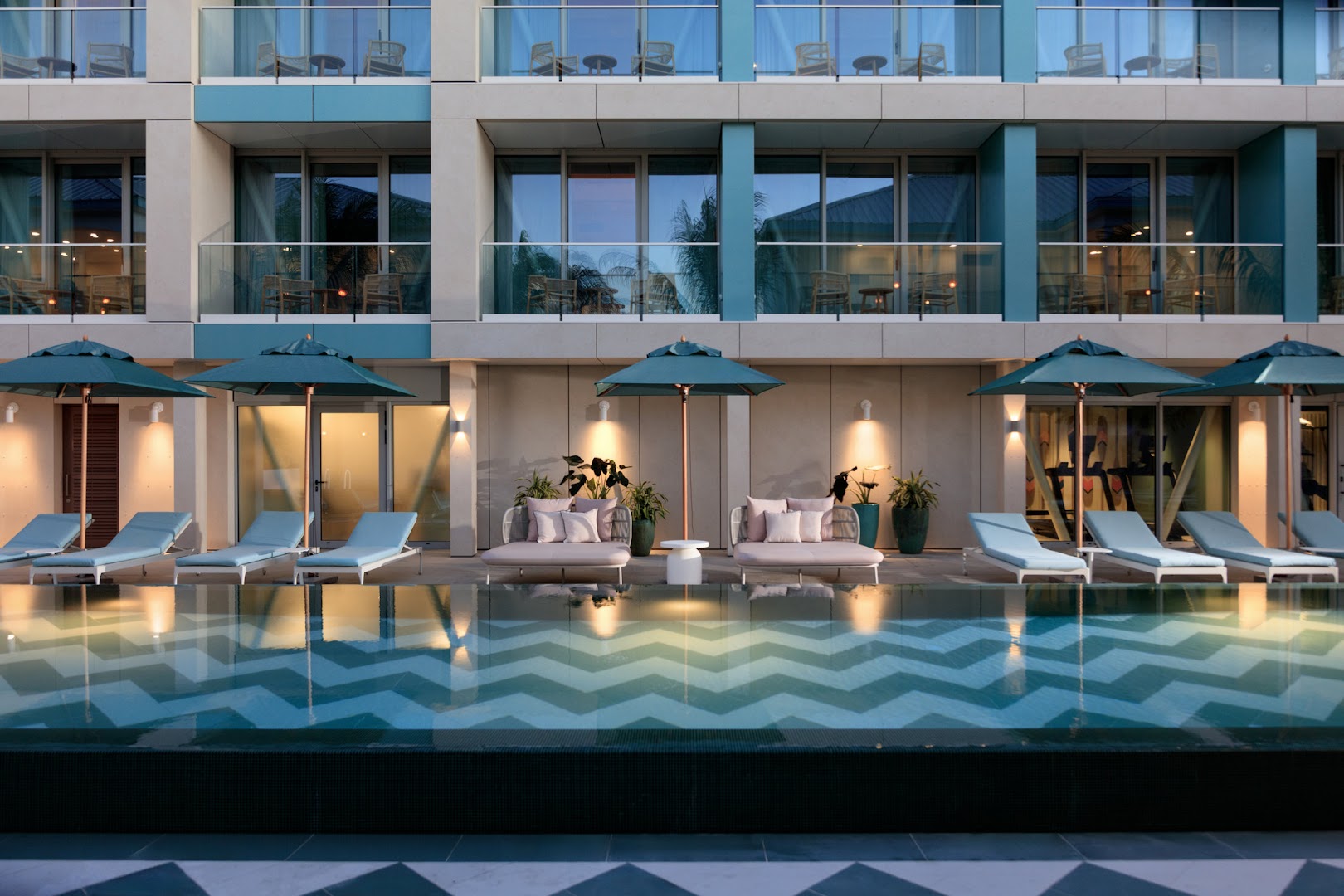 Hotel Indigo Turks & Caicos Grace Bay: professional, high-quality hotel pool shot
