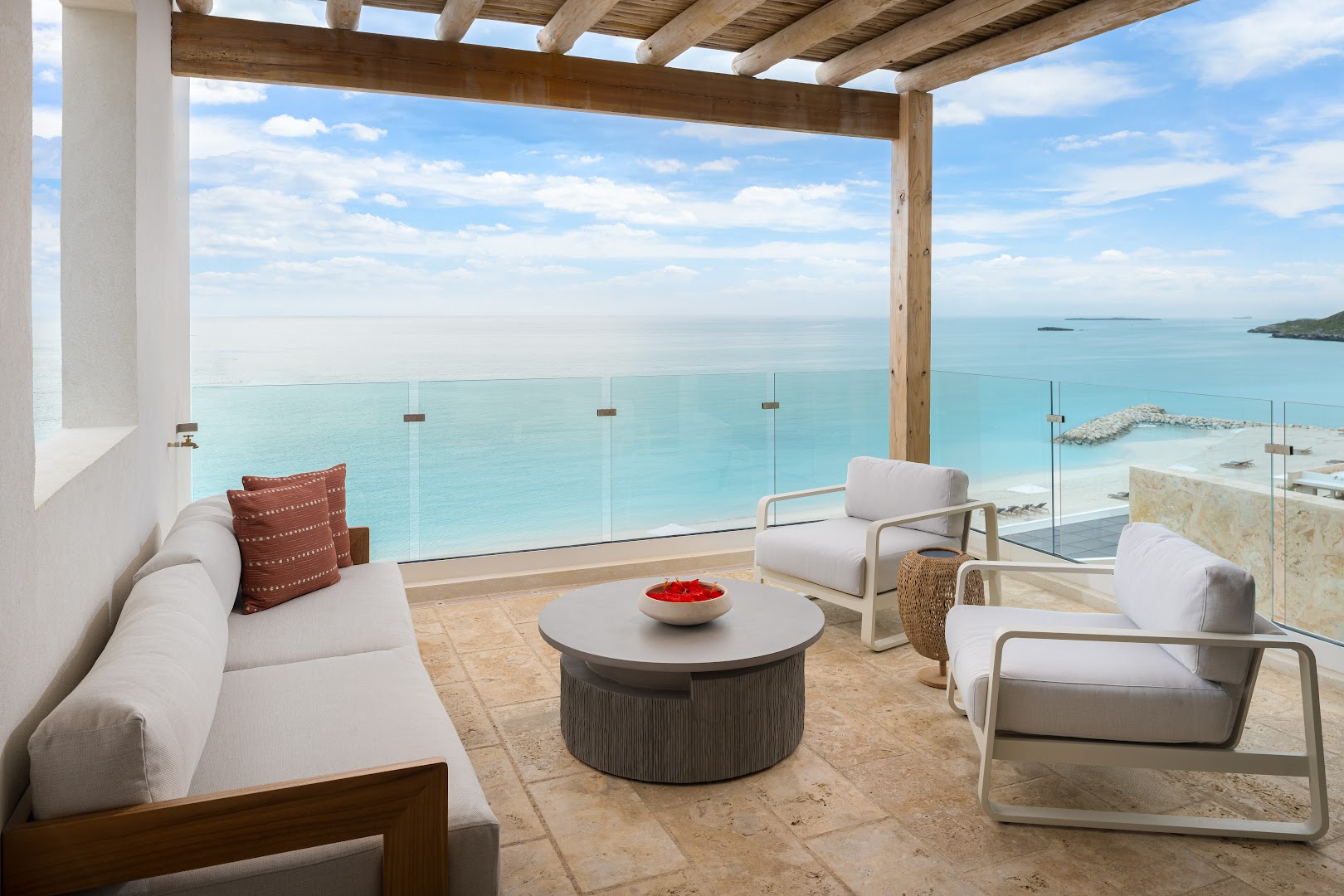 The Strand Turks and Caicos: beautiful hotel terrace with view