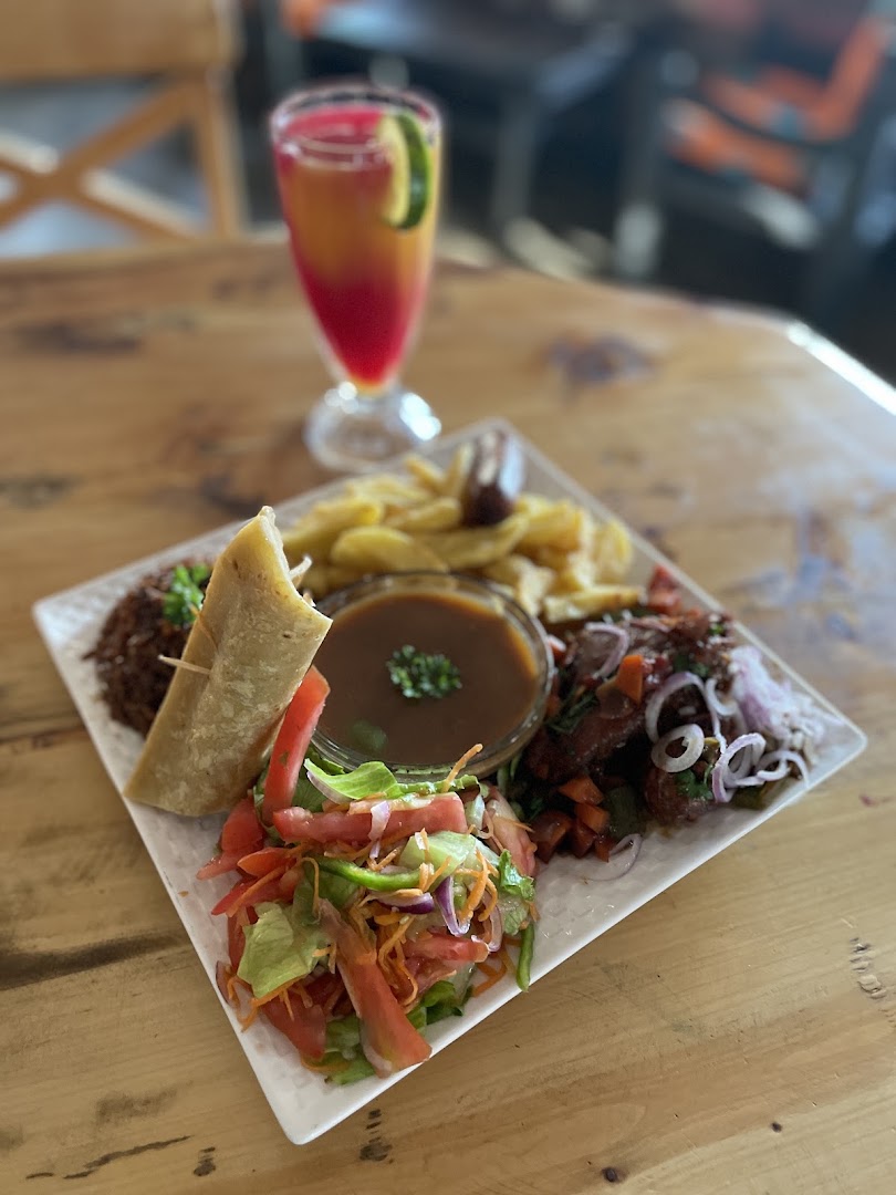 The Gathering Place: appetizing food and drink presentation