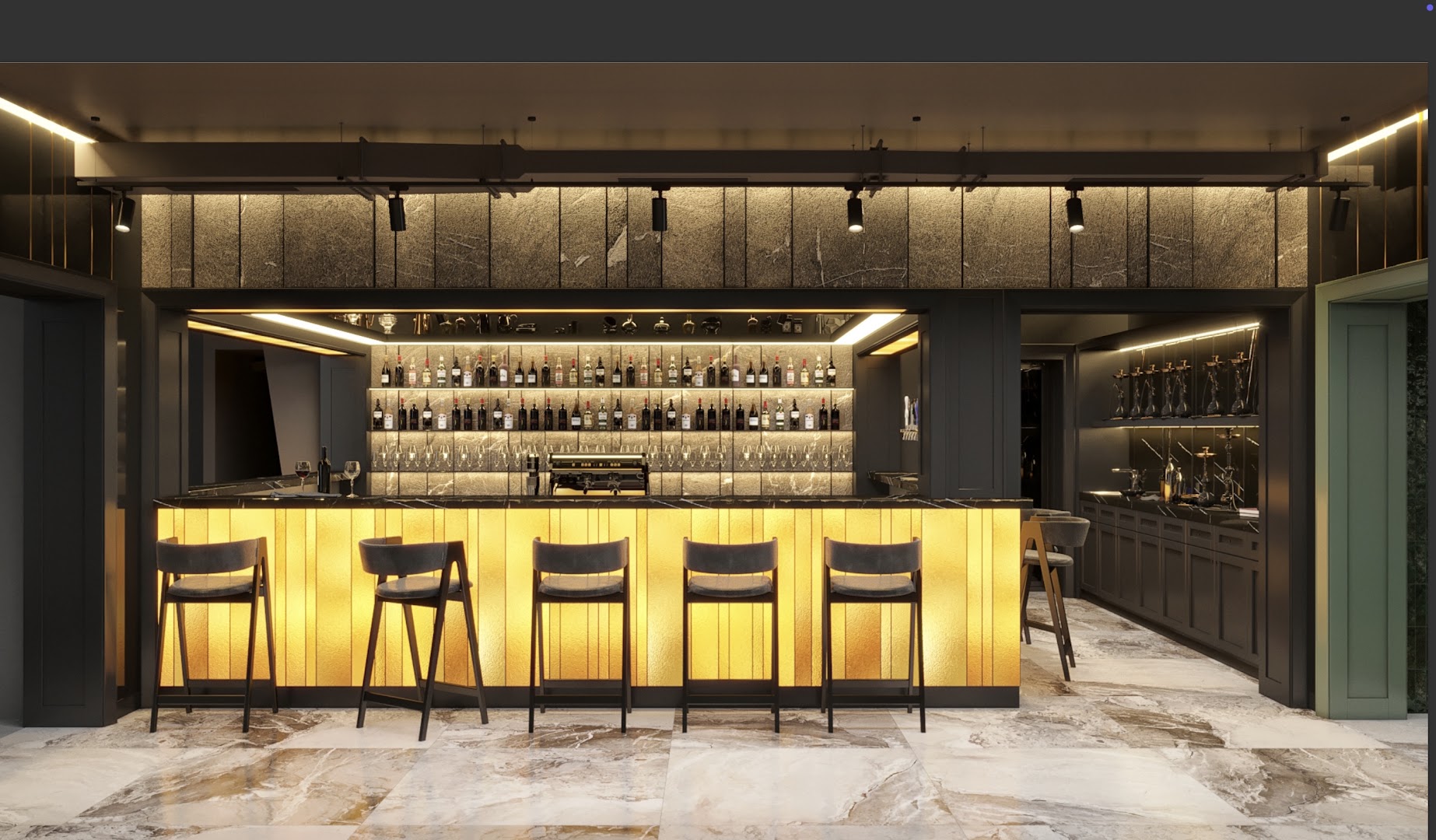 Podil Food: professional interior shot of bar