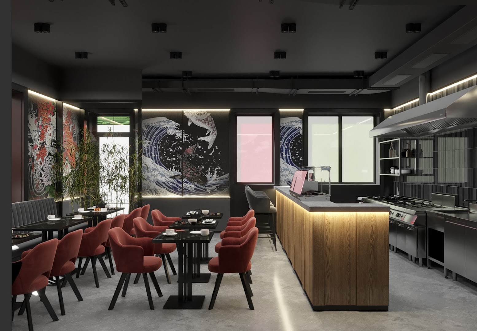 Podil Food: professional interior shot of restaurant