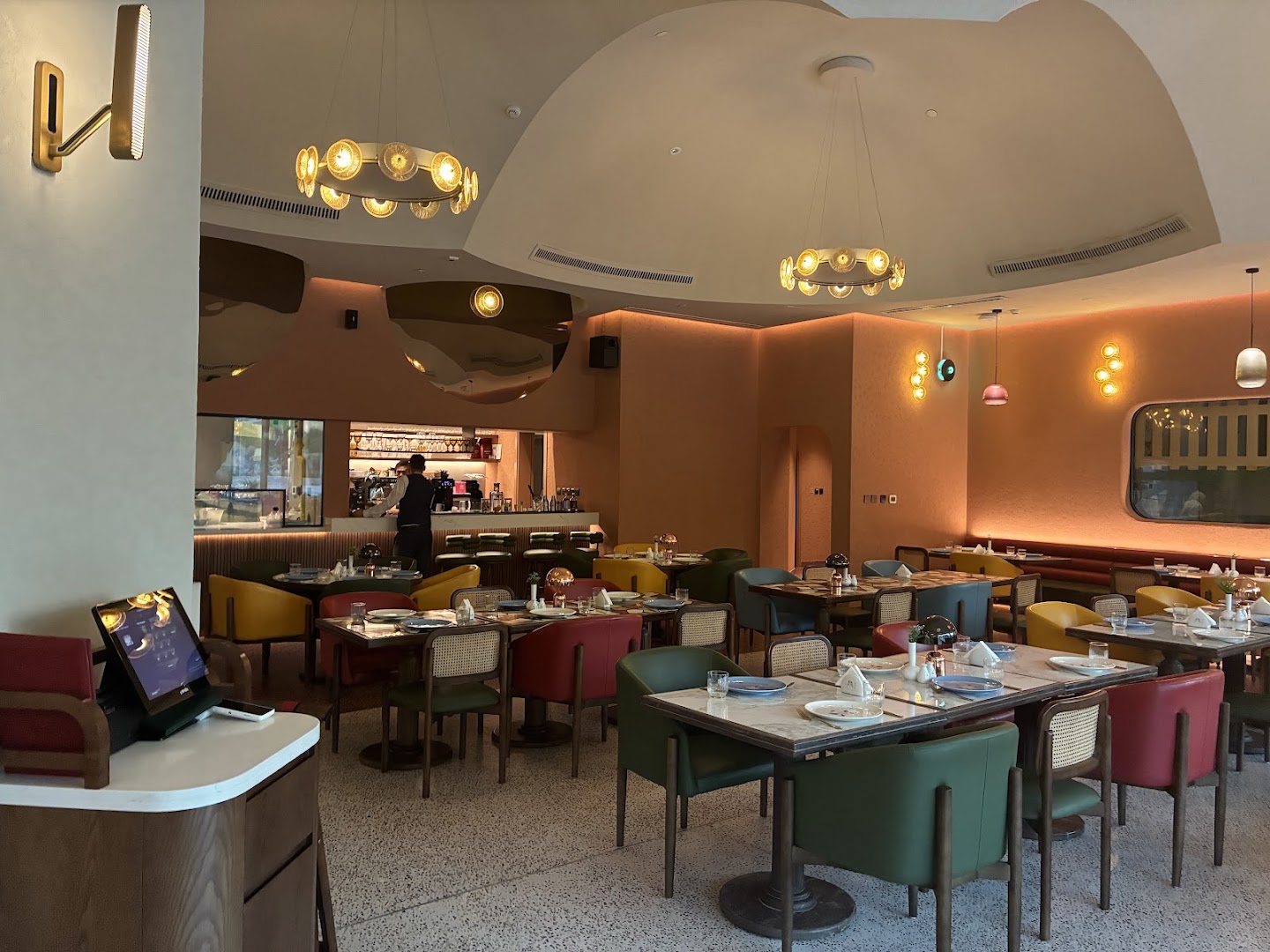 Amara Restaurant & Cafe: clear, professional interior restaurant shot