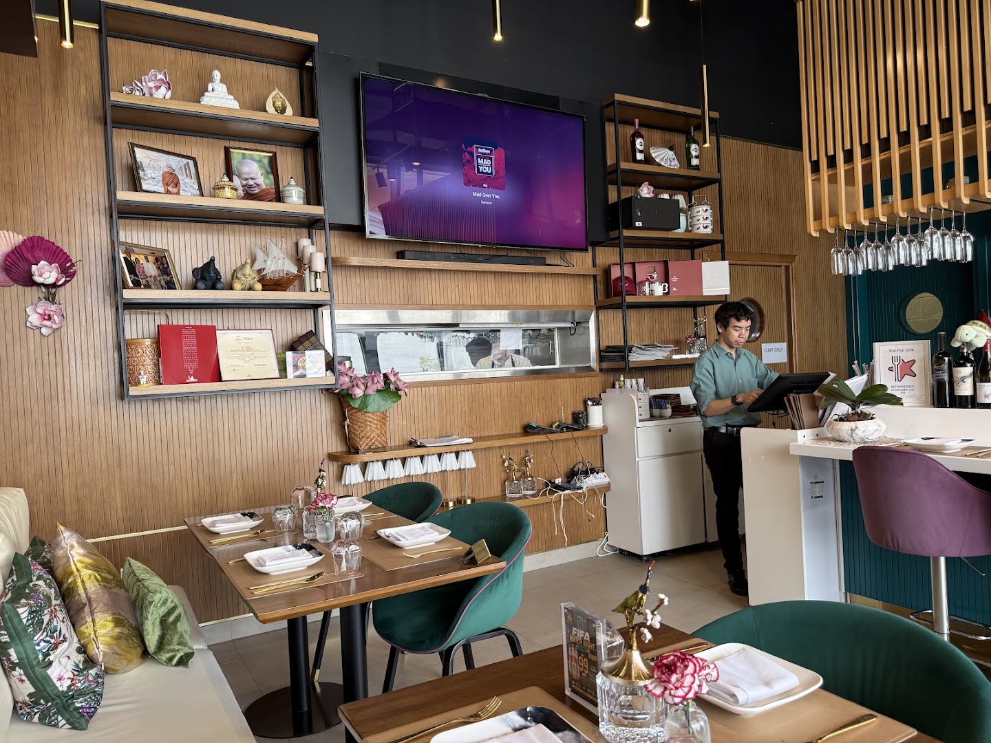 Bua Thai Cafe: clear, professional interior restaurant shot