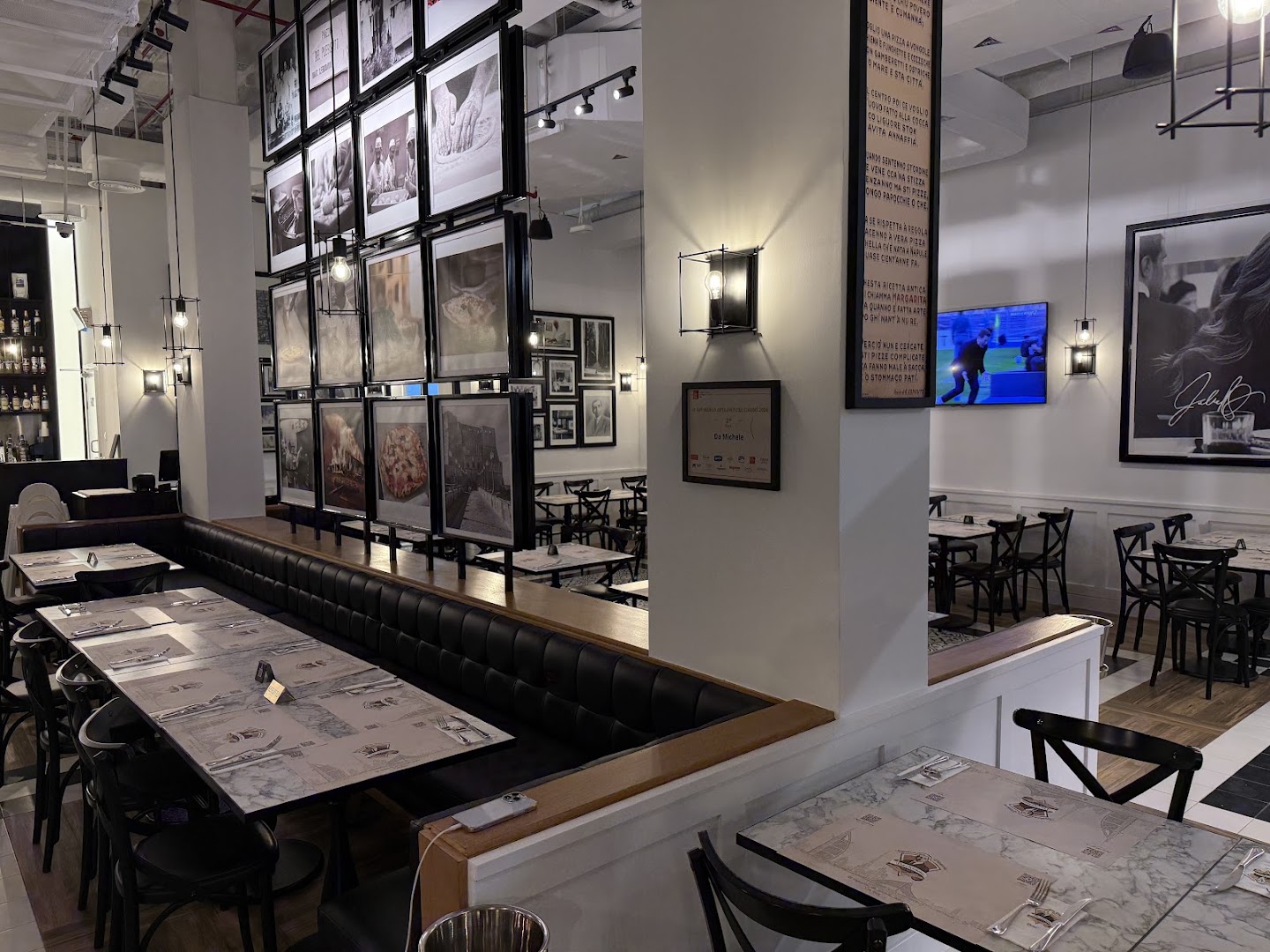 L'Antica Pizzeria da Michele: clear, professional interior restaurant shot