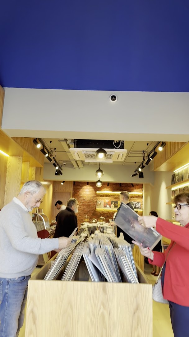 Peninsula Records: customers browsing vinyl records