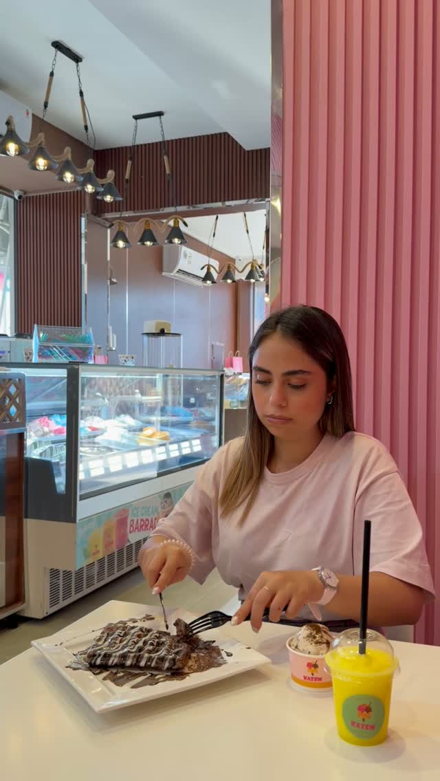 M. Kazem Ice Cream: clear shot of customer and products