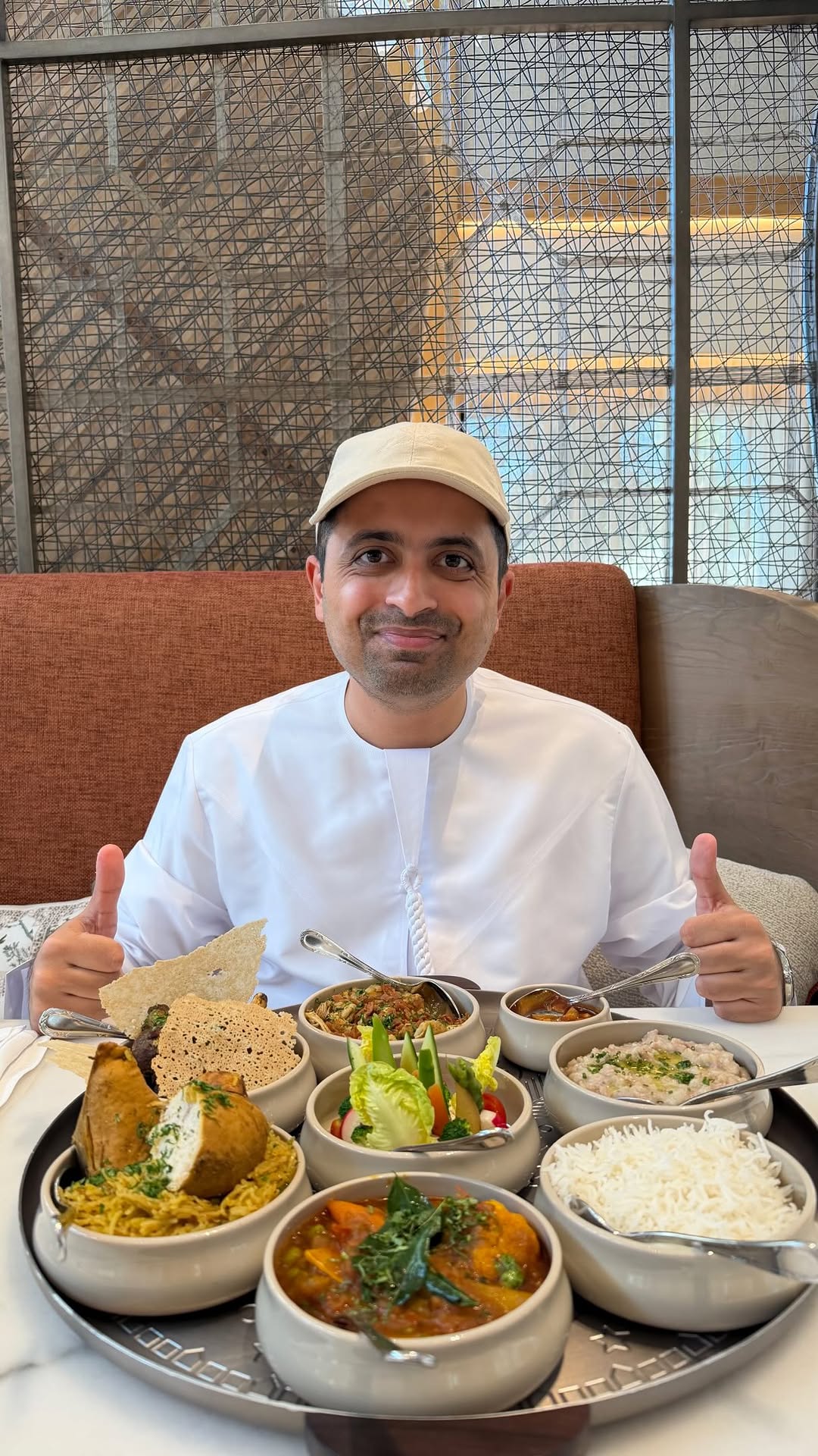 Gerbou: happy customer with food