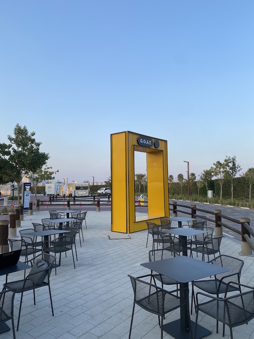 GOAT Burger Fujairah: clear photo of restaurant terrace