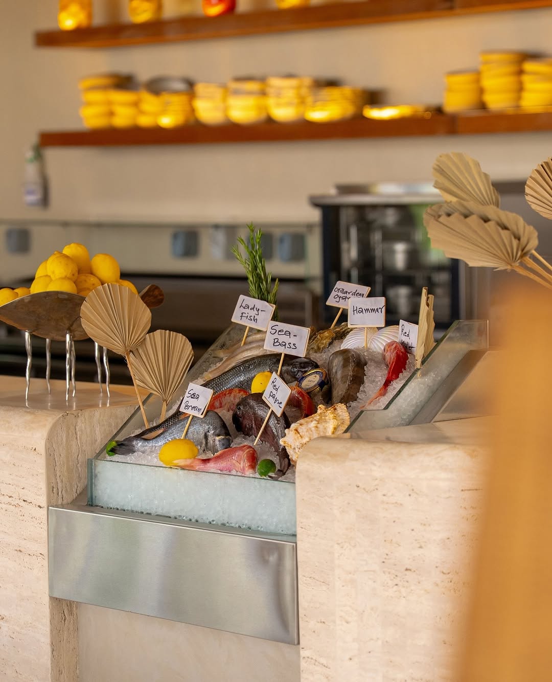 BDP Beach: high quality display of ingredients