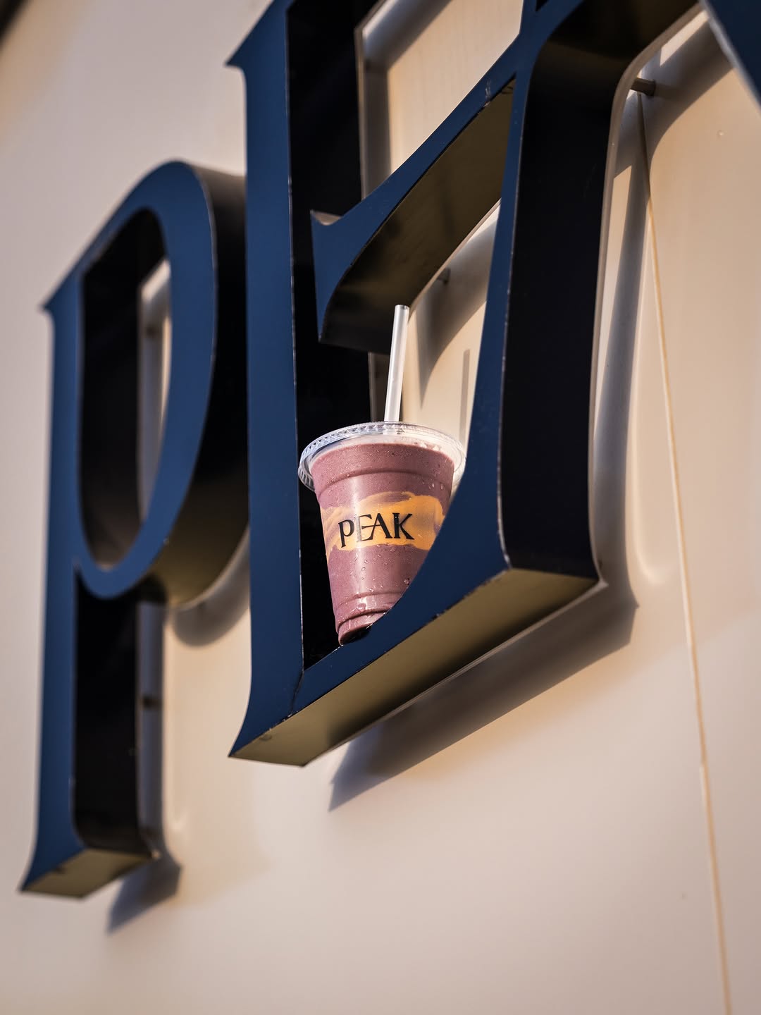 Peak Café: creative shot of venue branding