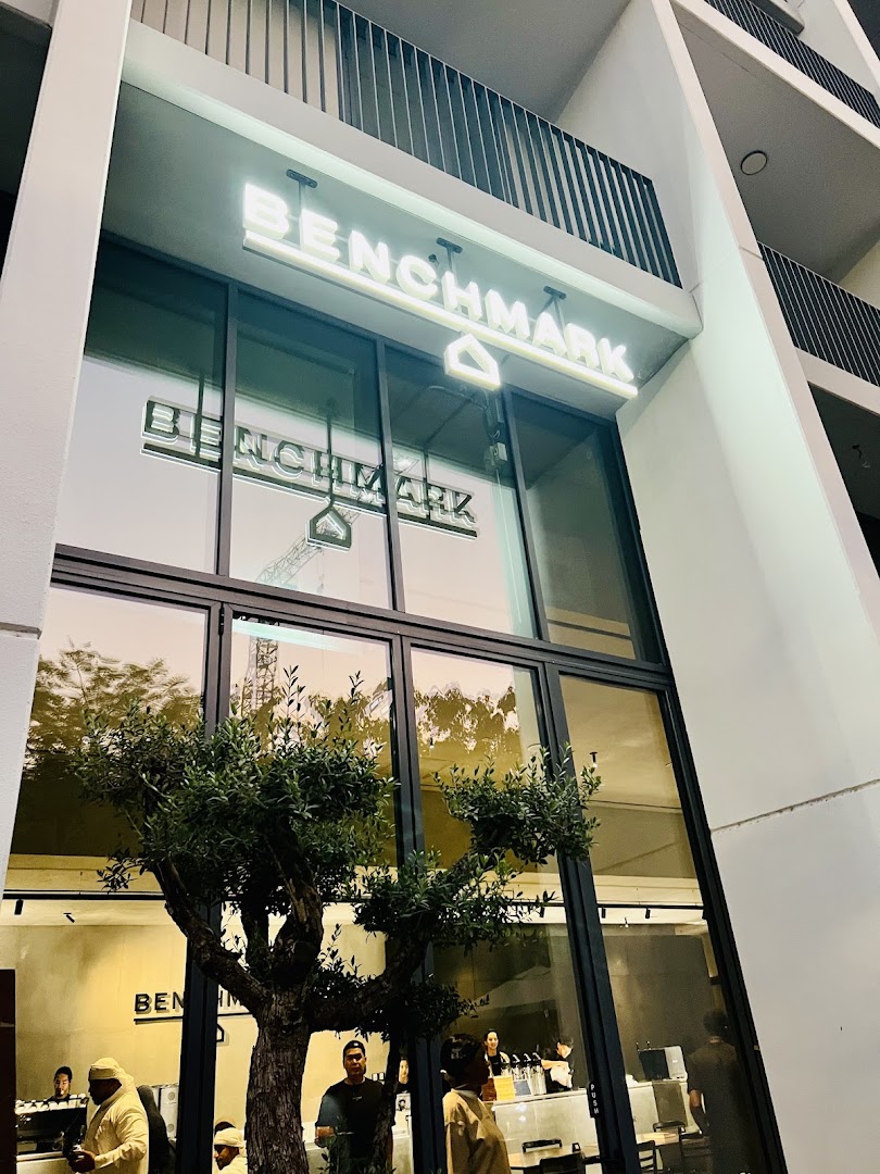 Benchmark Coffee: clear professional exterior shot