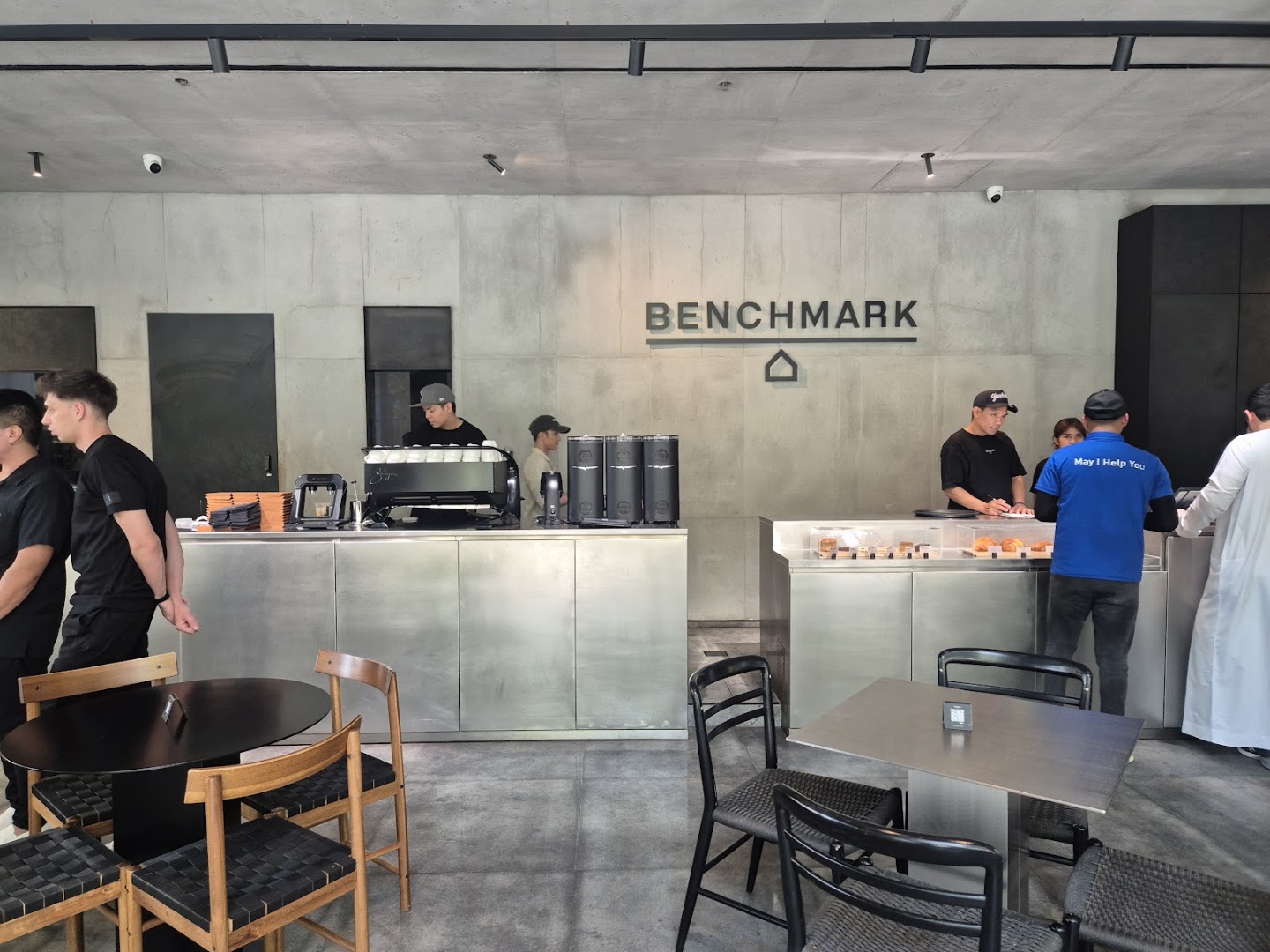 Benchmark Coffee: clear, professional interior shot