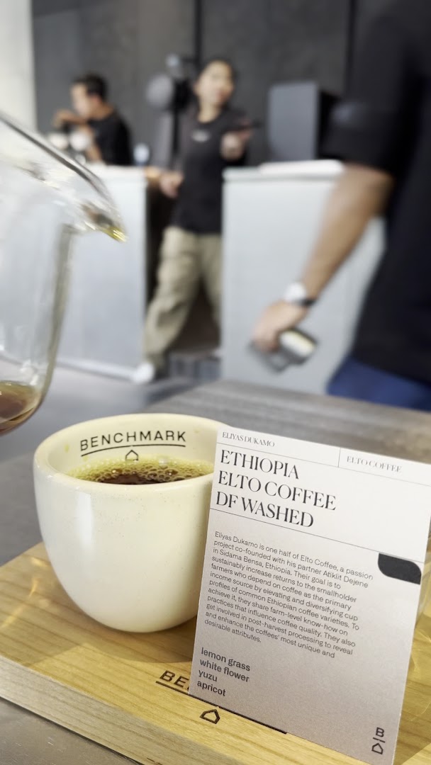 Benchmark Coffee: high quality coffee service shot