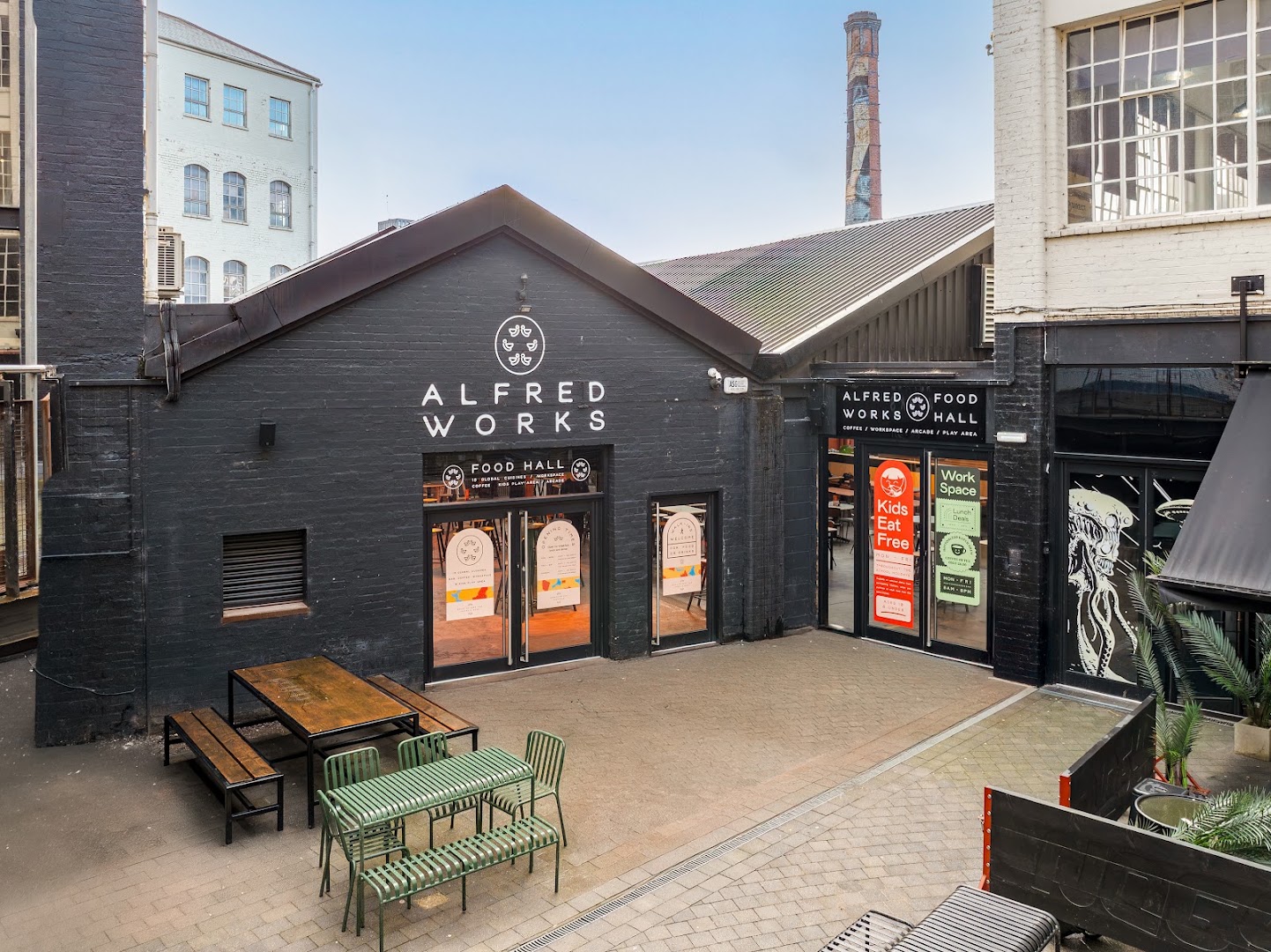 Alfred Works: clear exterior shot of venue