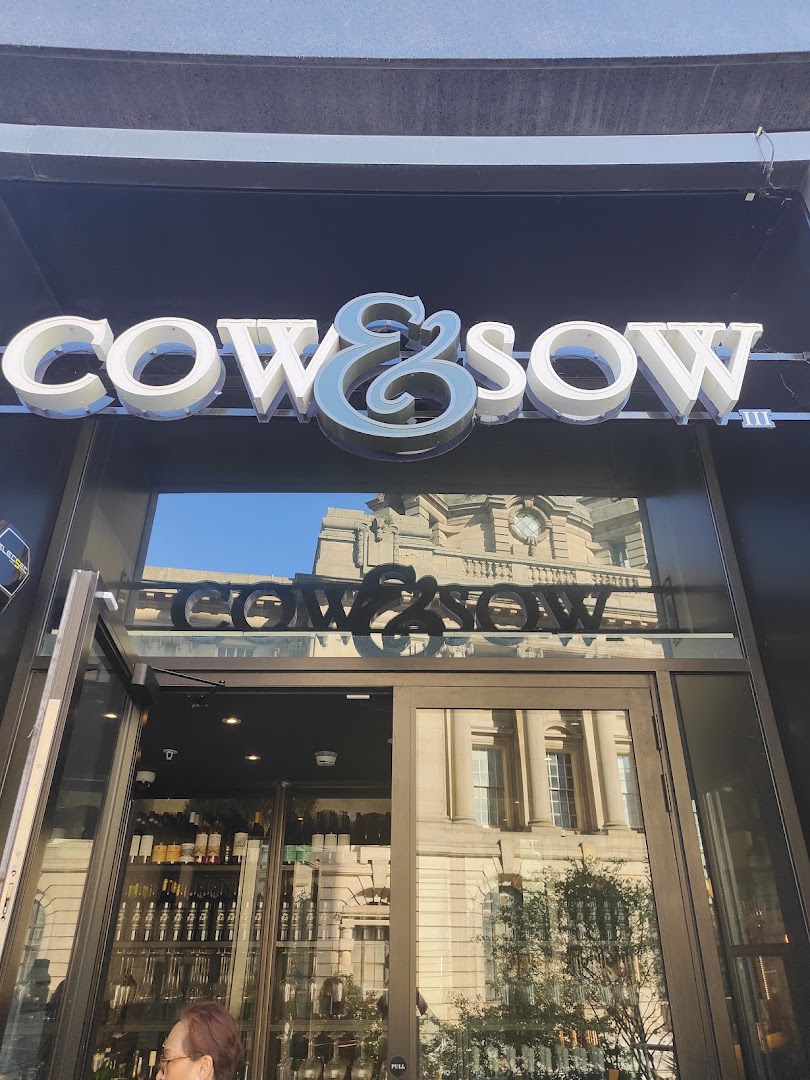 Cow & Sow: clear, professional exterior restaurant shot