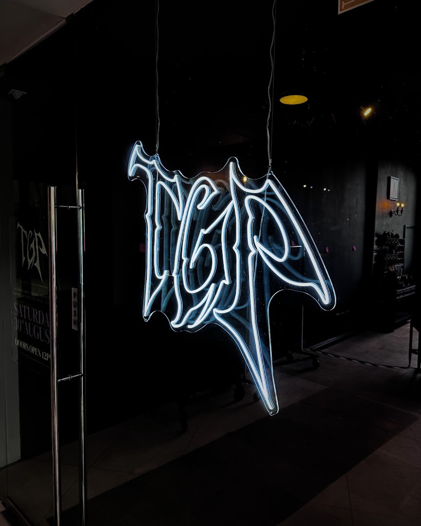 The Goths Playground: atmospheric shot of shop branding
