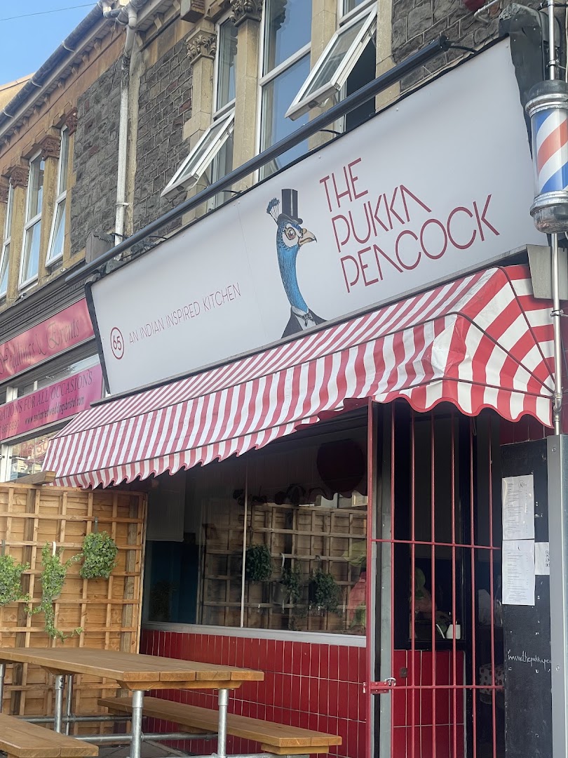 The Pukka Peacock: clear exterior shot of restaurant