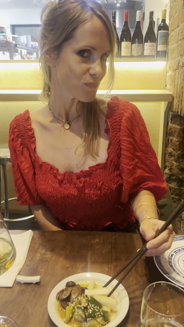 Wangs: customer enjoying food at venue
