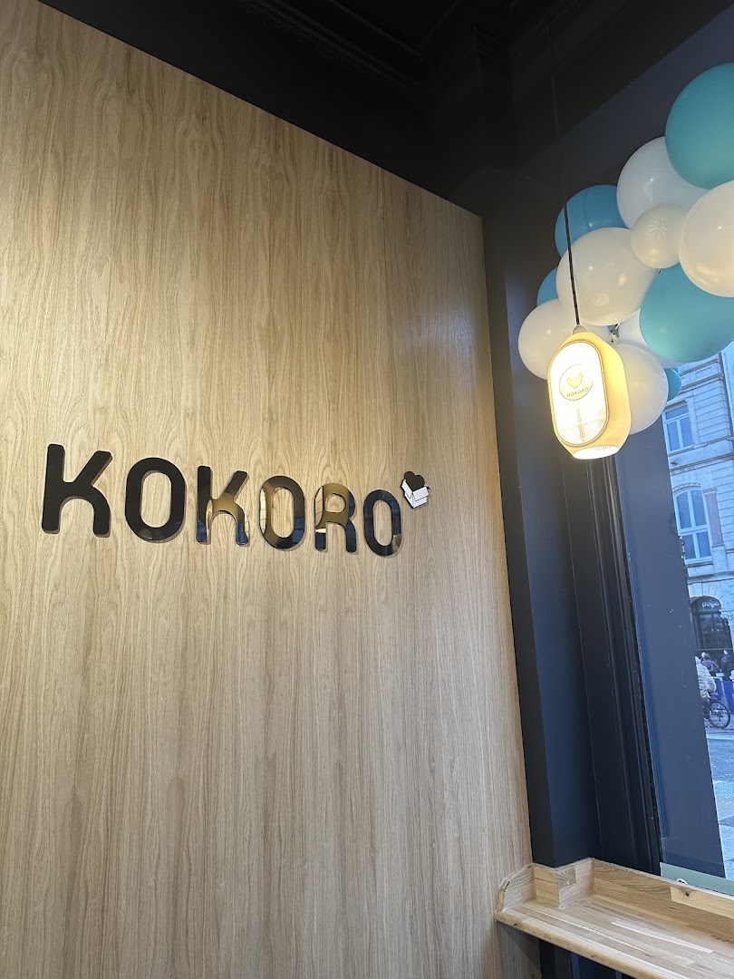Kokoro: clean interior shot with branding