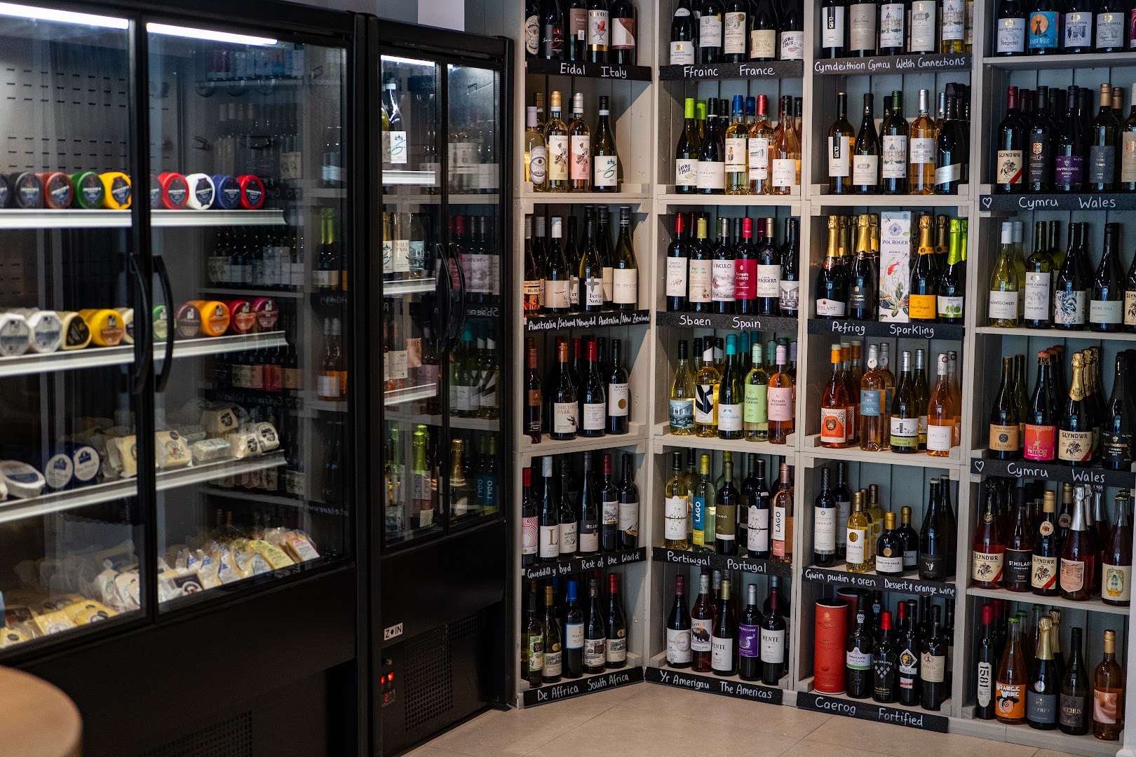 The Welsh Cheese Company: clear display of shop products