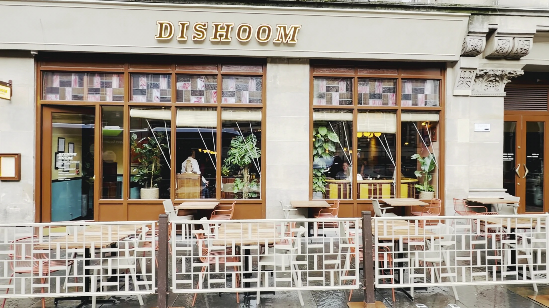 Dishoom: clear, professional exterior restaurant shot