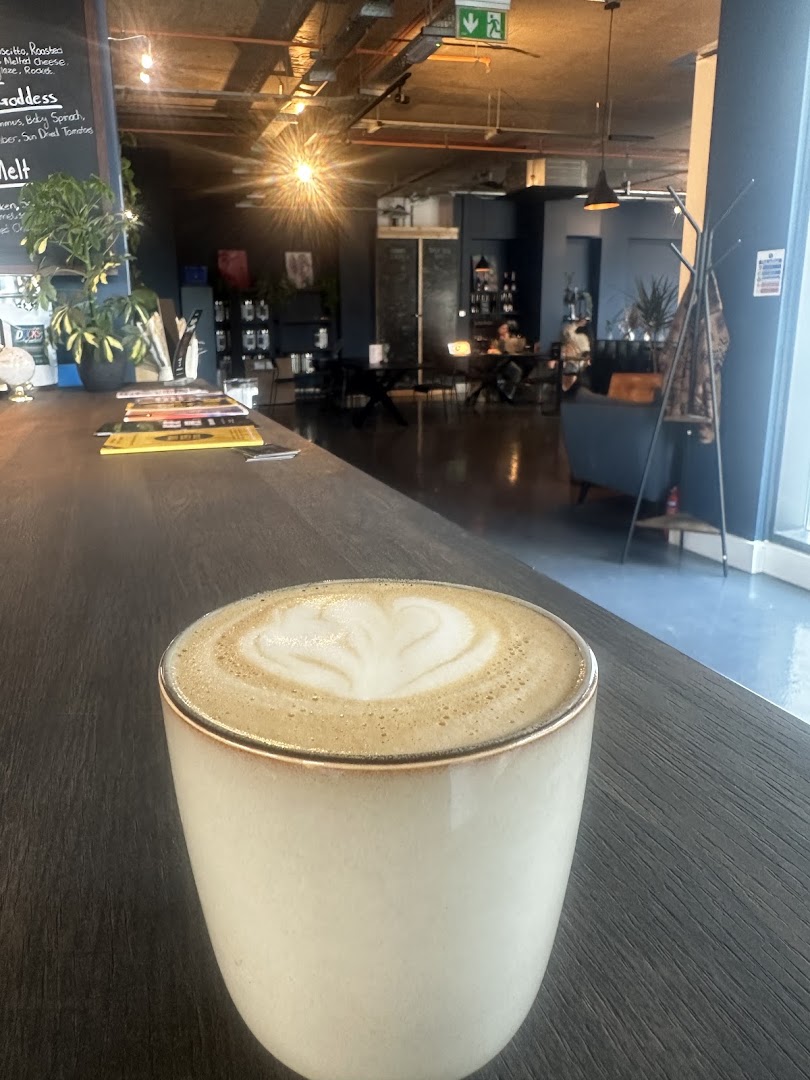 Maughans Soyo: appealing shot of coffee and interior