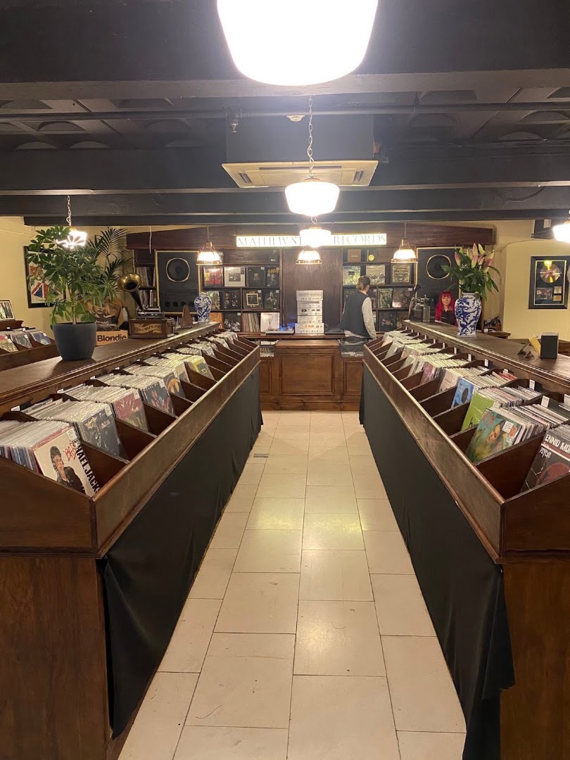 Mathew Street Records: clear, professional shop interior shot