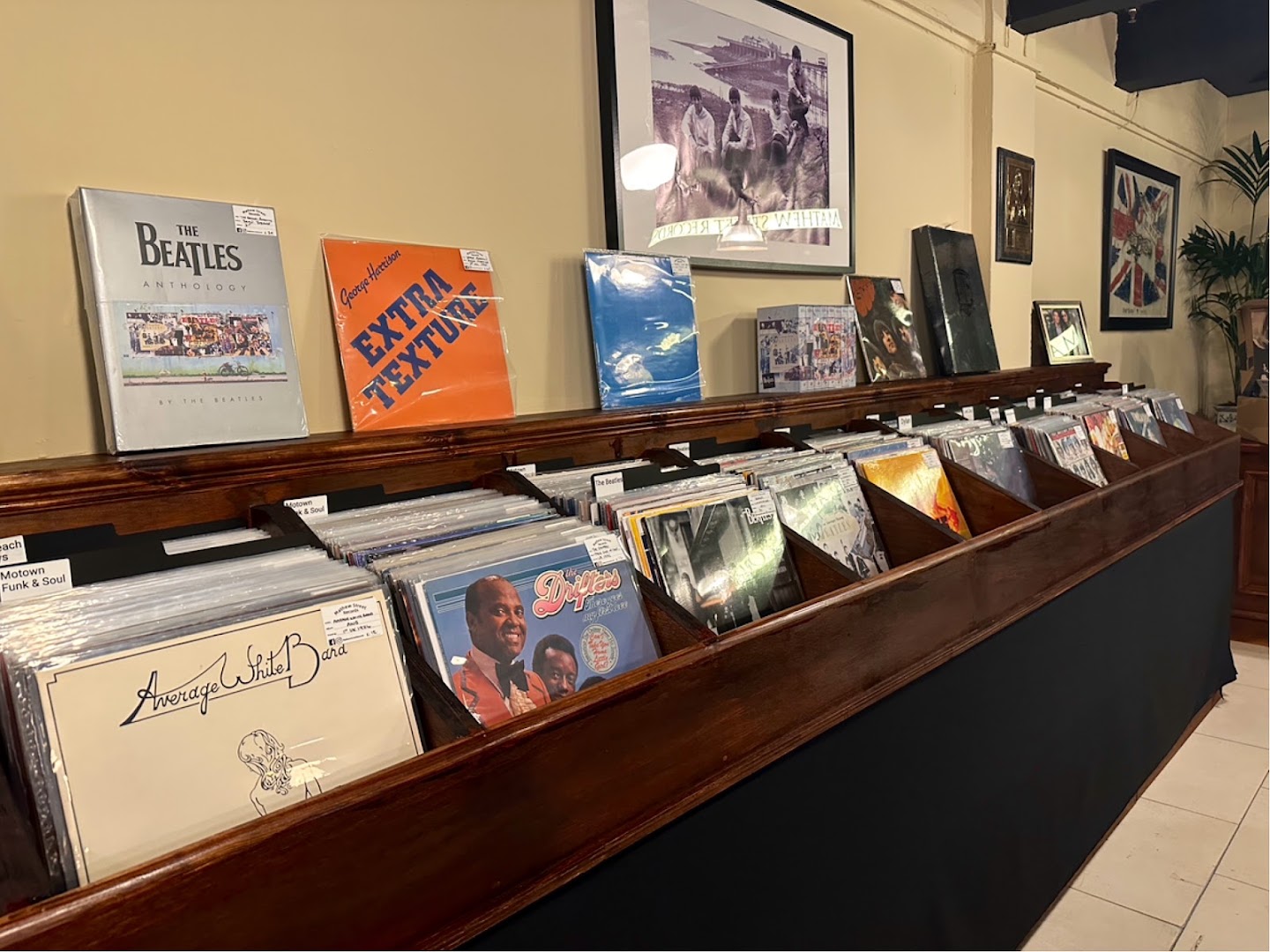 Mathew Street Records: clear display of shop products