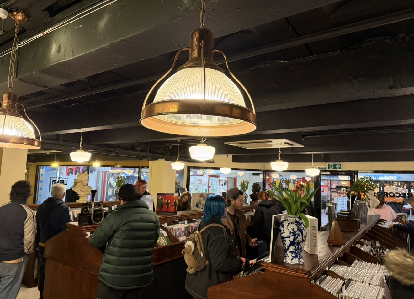 Mathew Street Records: clear, inviting shop interior atmosphere