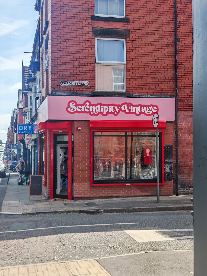 Serendipity Vintage: clear storefront photo of shop