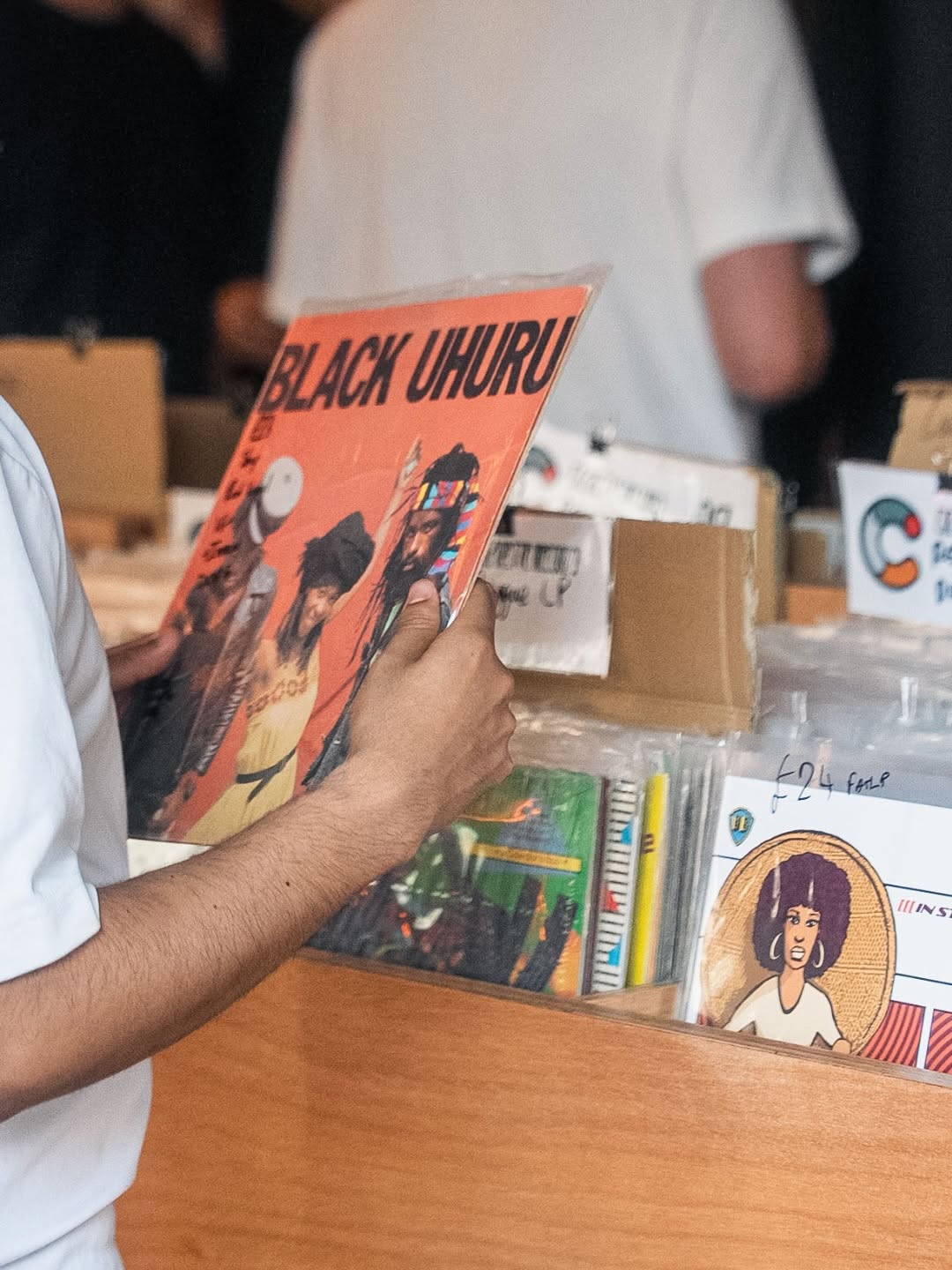 Old St. Records Record Store: customer browsing vinyl records