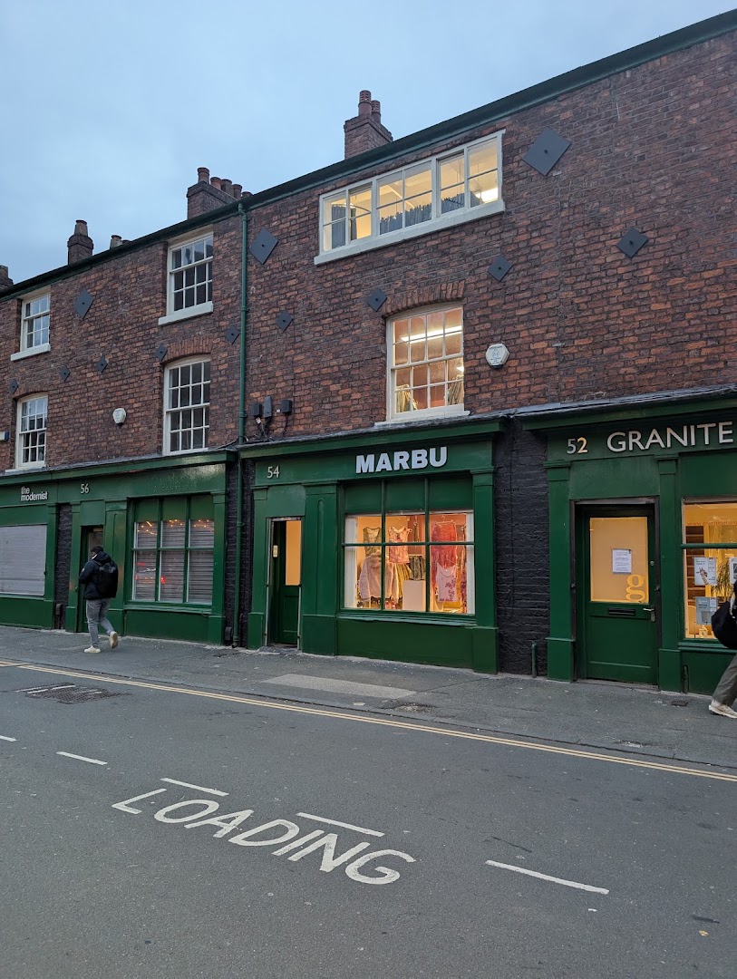 MARBU: clear storefront photo of shop