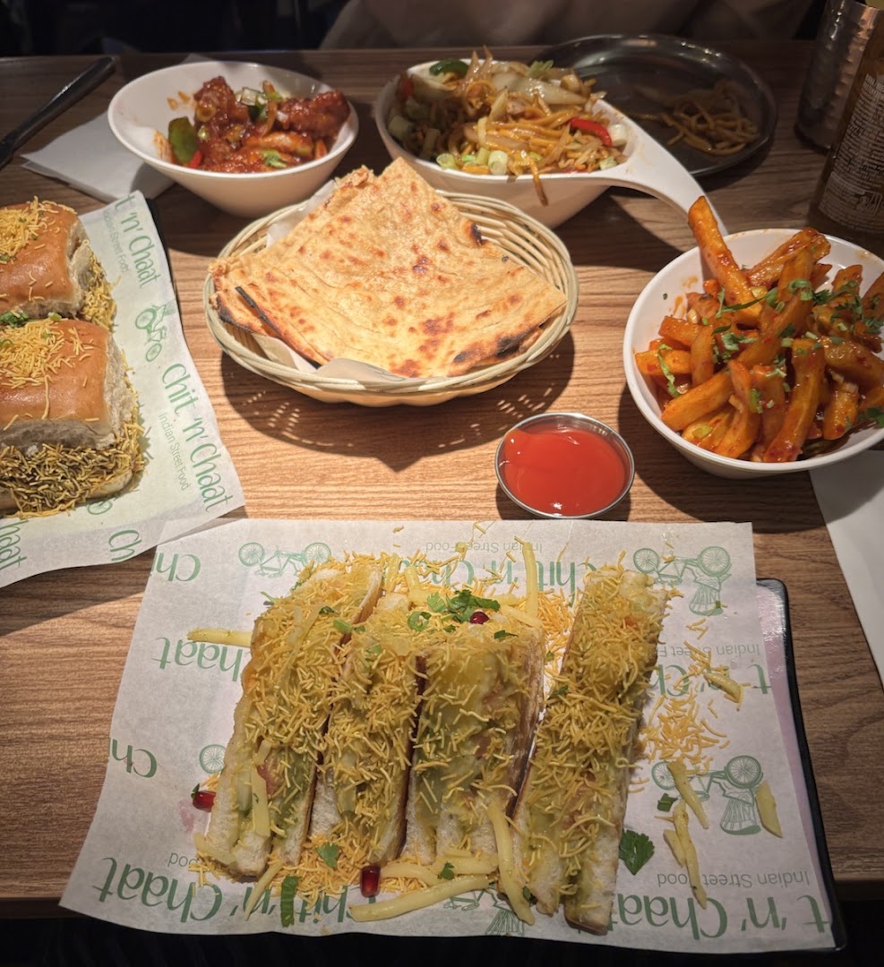 Chit 'n' Chaat: appetizing display of restaurant food