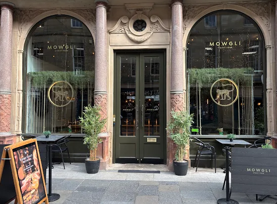 Mowgli: clear, professional exterior restaurant shot