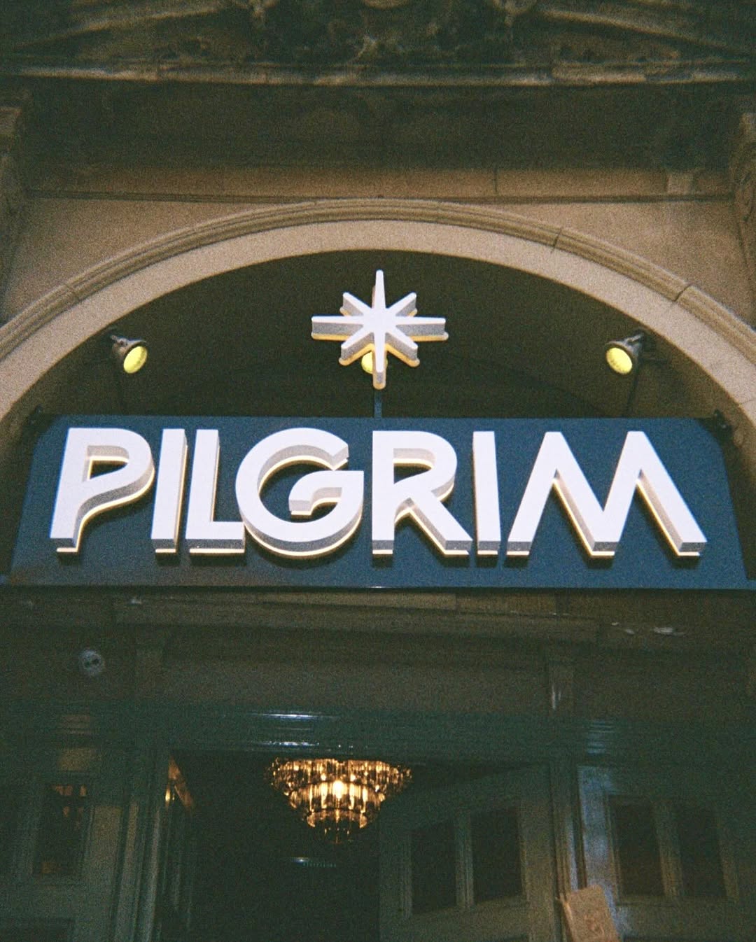 Pilgrim: clear shot of venue signage