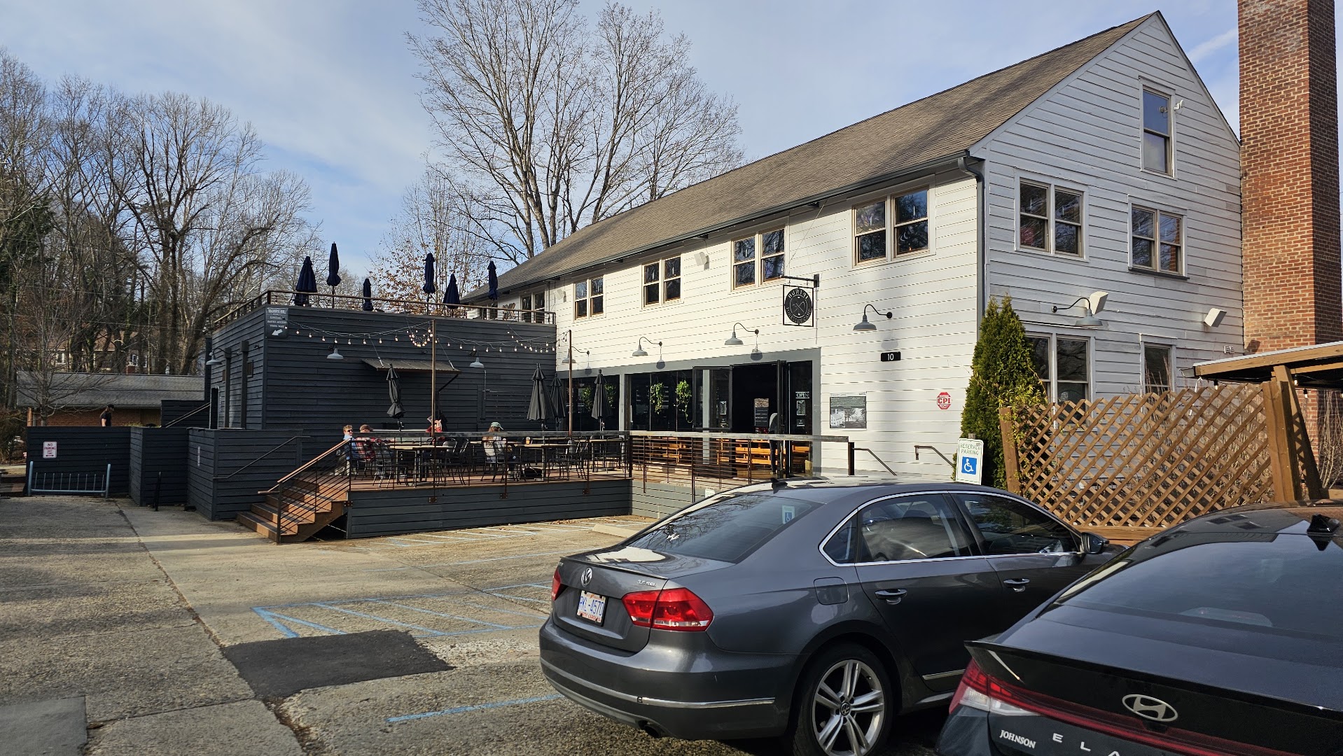 Burial Beer Co. Forestry Camp: clear exterior shot of venue