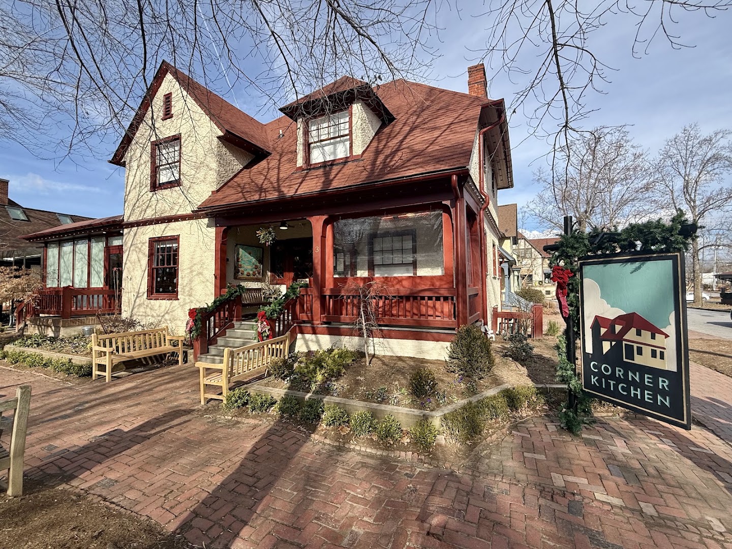 Corner Kitchen: clear, professional exterior restaurant shot